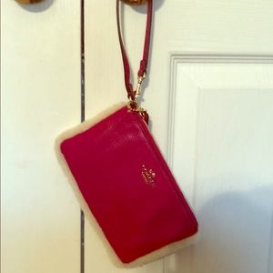 Pink coach wristlet